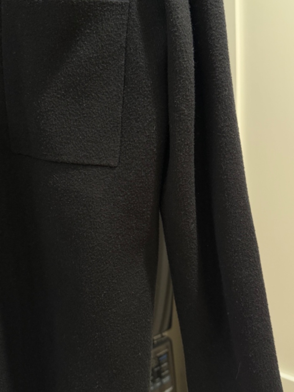 Quince Black Oversized Button-Front Sweater Jacket - Picture 6 of 8